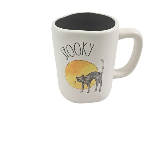 Rae Dunn Magenta Halloween Collection SPOOKY Cat 18 Oz Ceramic Mug Cup - Picture 10 of 16